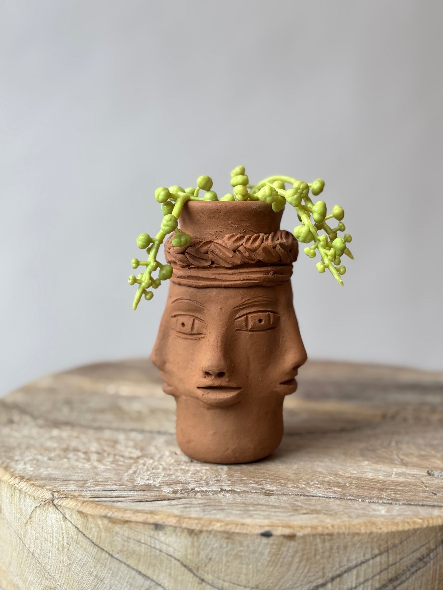 Handmade Five Faces Vase