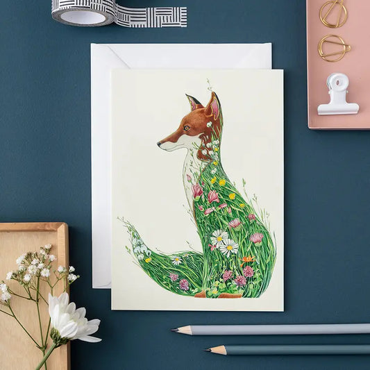 Fox in a Meadow Greeting Card