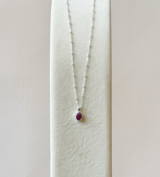 JA-24 Ruby Pendant Necklace