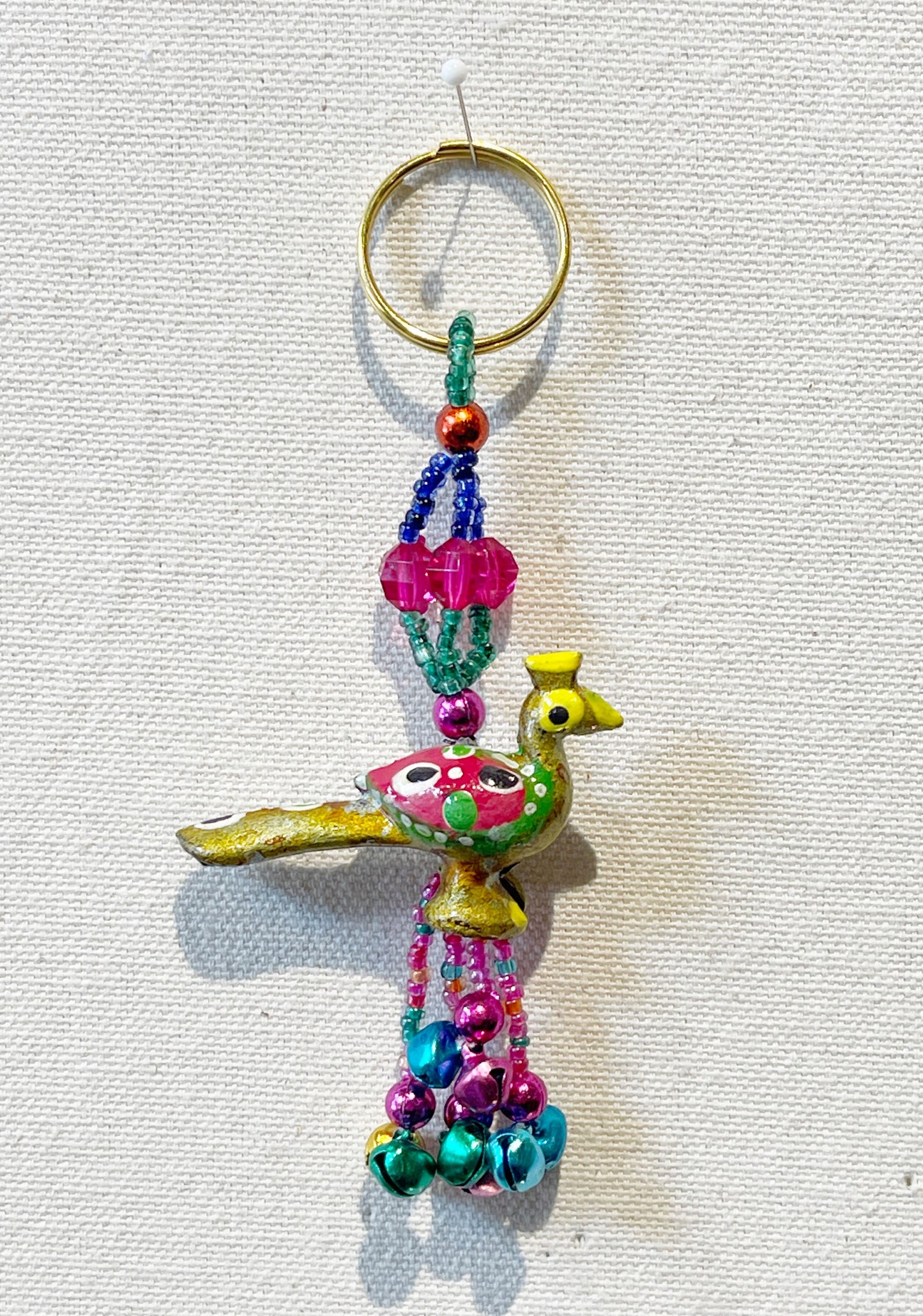 Handmade Wooden Peacock Key Chain