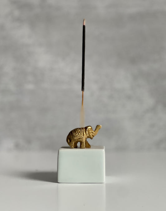 Brass Elephant Incense Holder