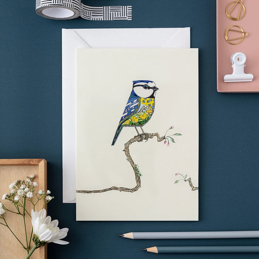 Blue Tit Greeting Card