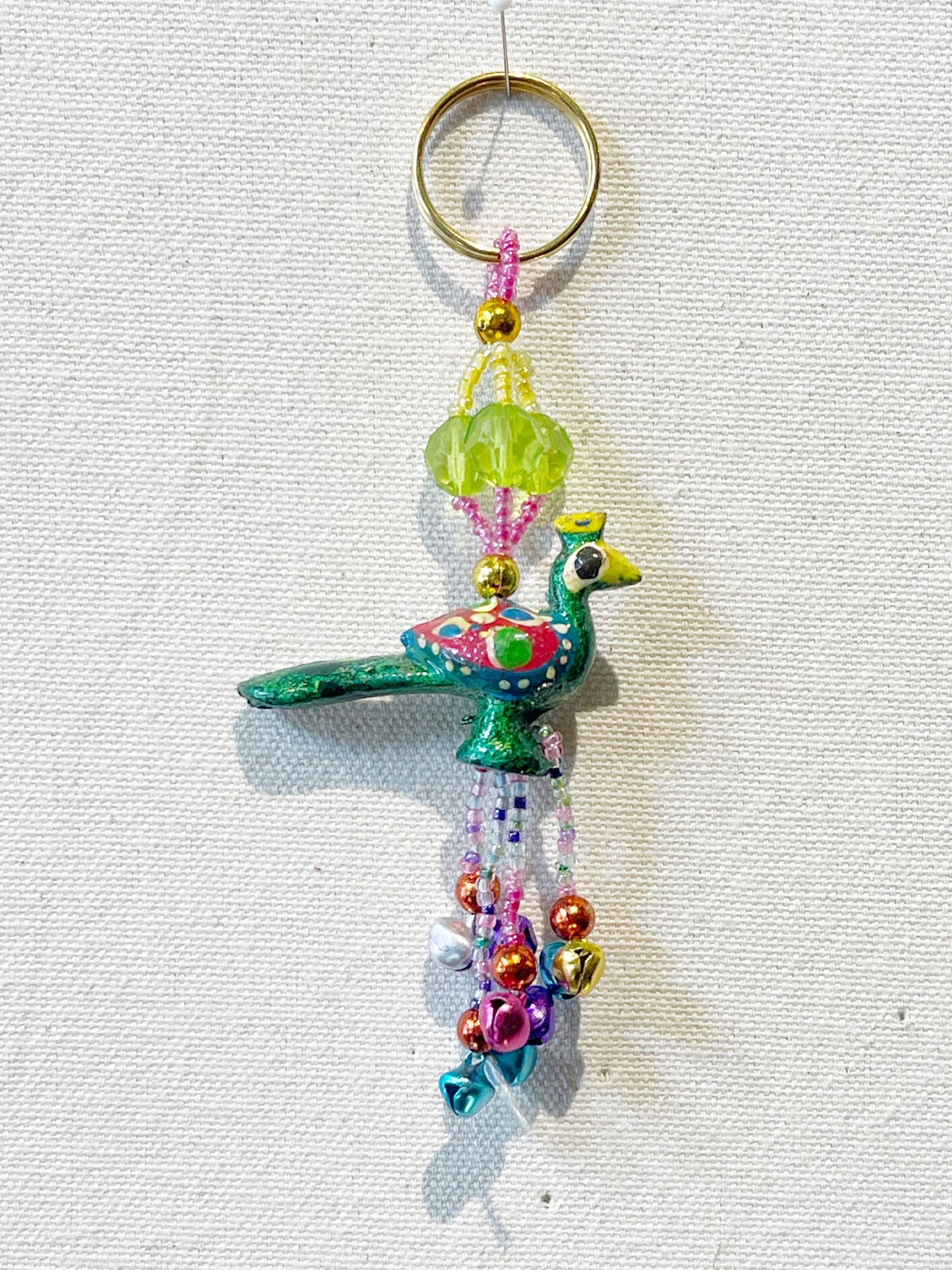 Handmade Wooden Peacock Key Chain