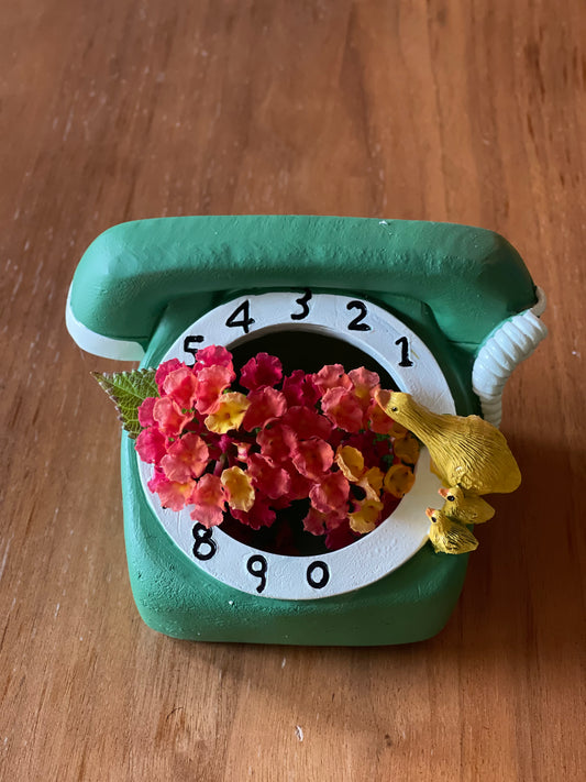 Retro Telephone Planter