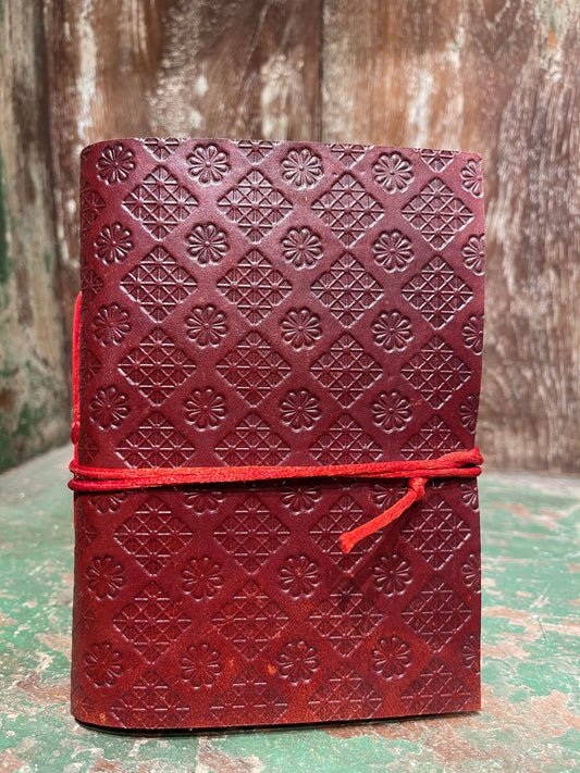 #2 Hand embossed wrap leather journal