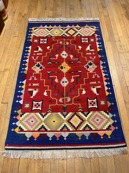 #20 Handwoven Cotton Rug 5' x 3'