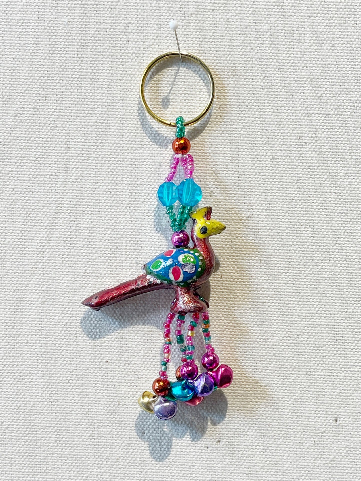 Handmade Wooden Peacock Key Chain