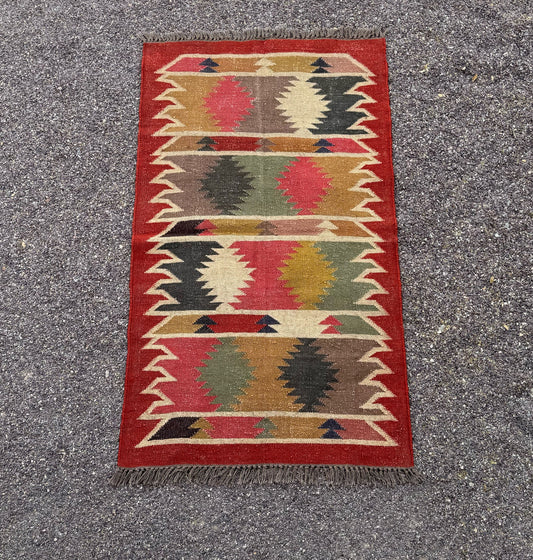 #3 Wool & Jute Handloomed Rug 3" x 5"