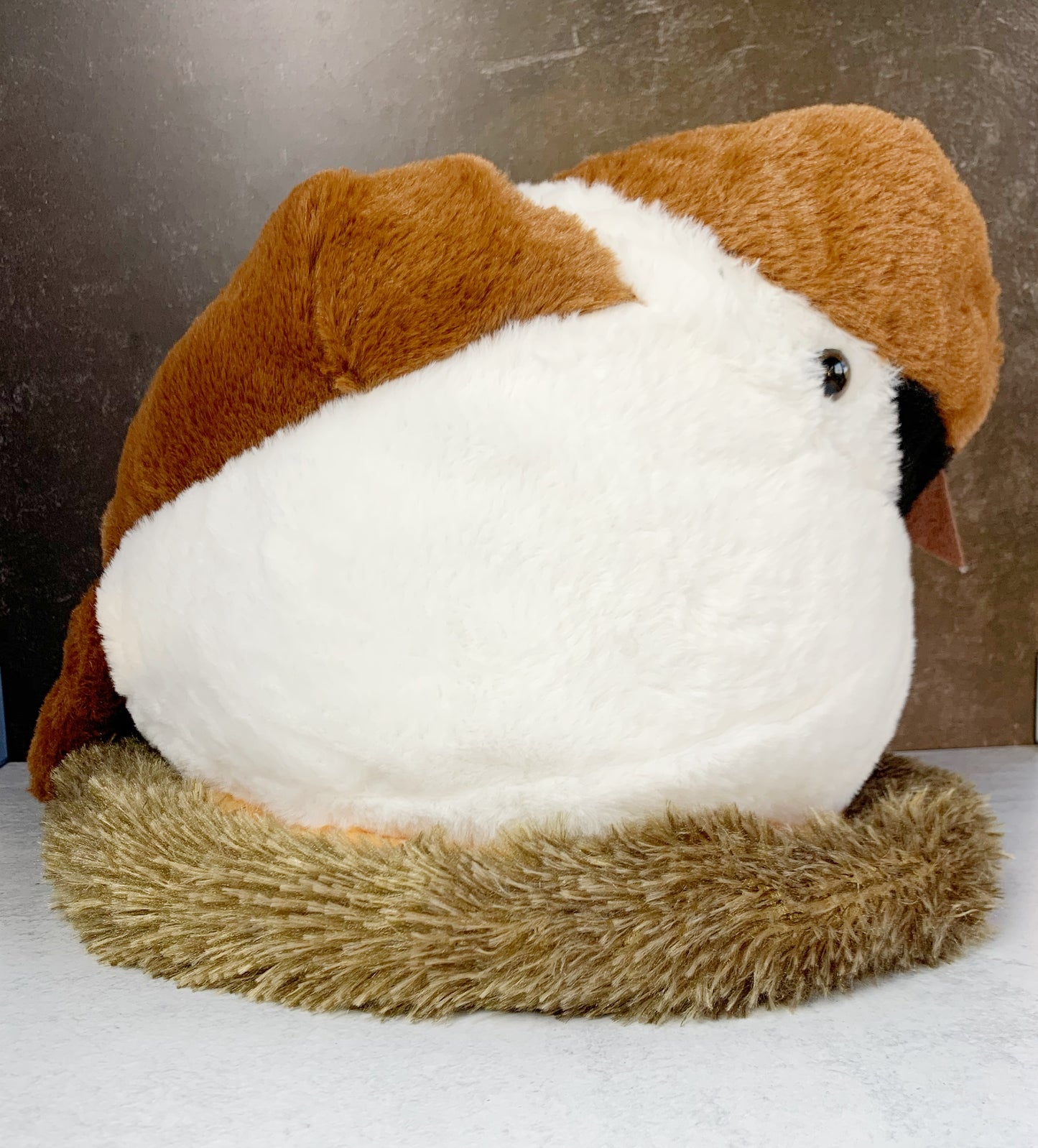 Plush Sparrow Bird with Nest 15.7"