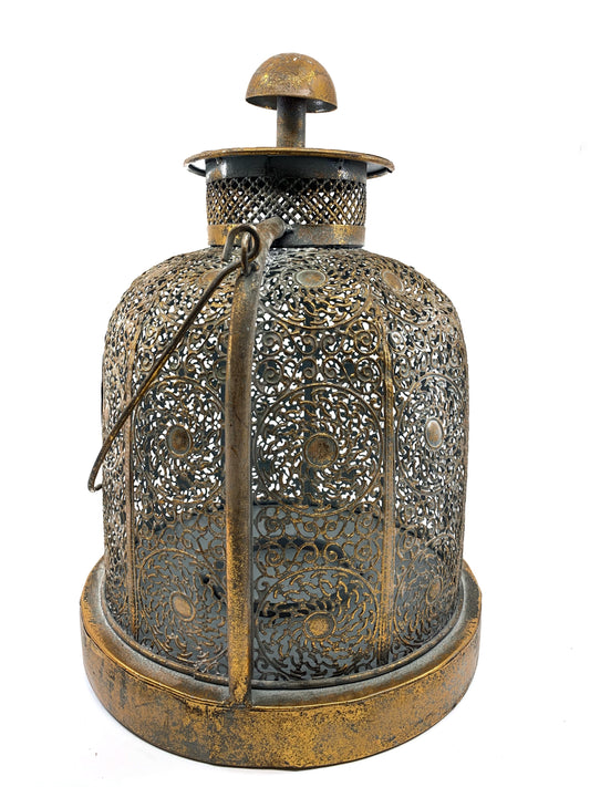 Rustic Gold Metal Lantern