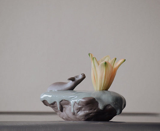 Water Buffalo Bud Vase