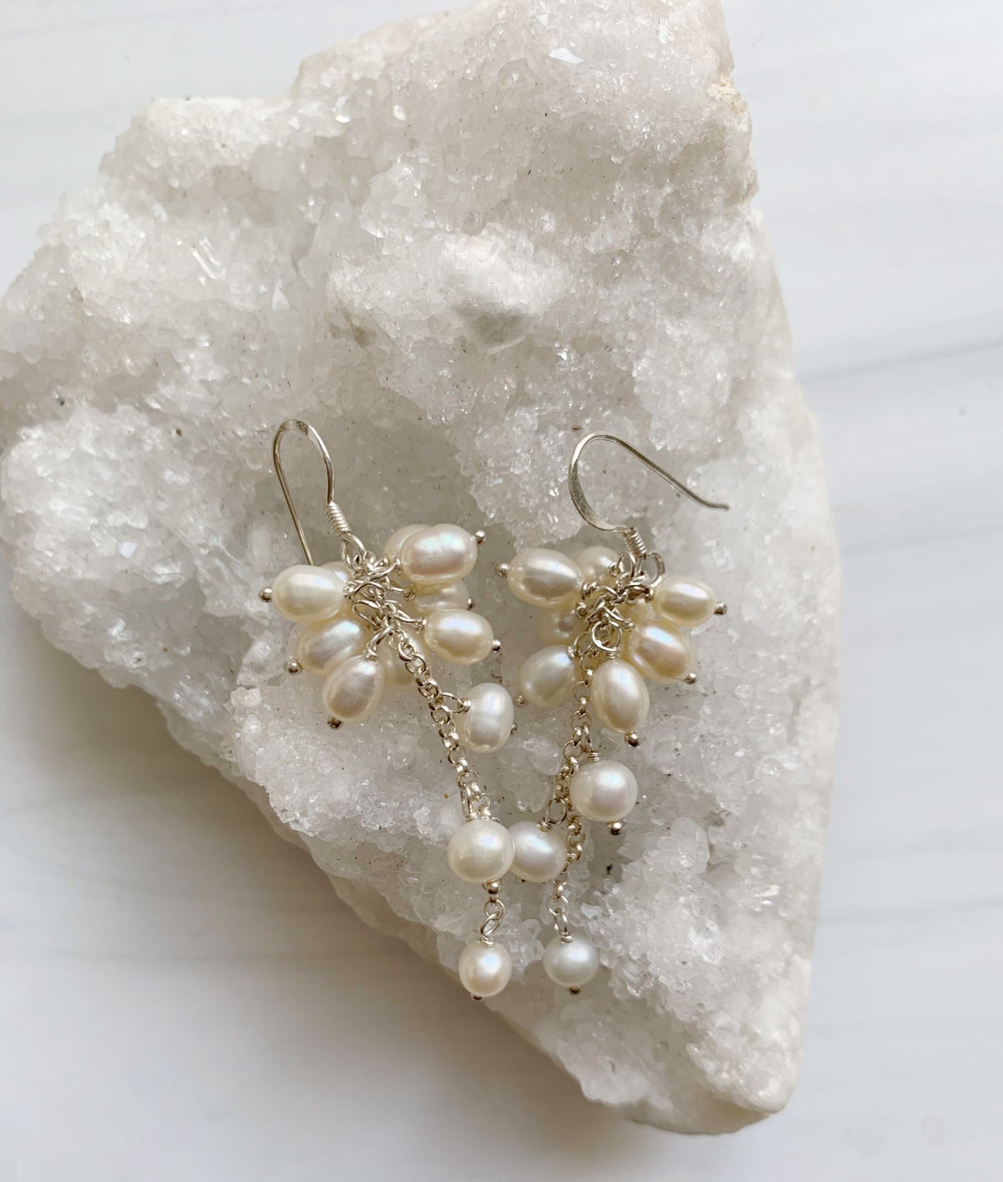 Rice Pearl Long Earring