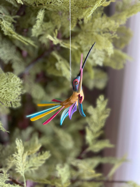 Oaxacan Wood Carving Hummingbird Small