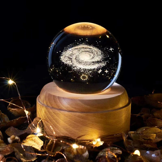 3D Milky Way Galaxy LED Crystal Ball Light