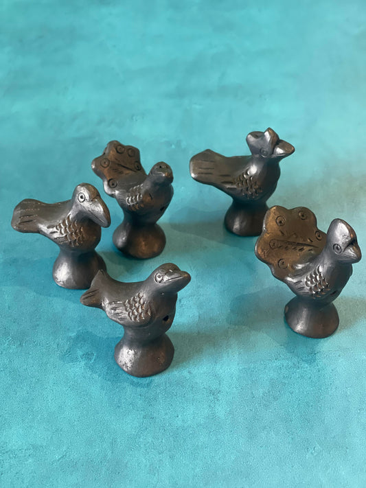 Black Pottery Bird Whistle